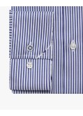 Chemise rayures bâton non iron manches extra-longues 72 cm bleu marine