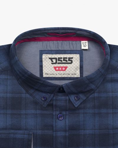 Chemise flanelle à carreaux grande taille bleu