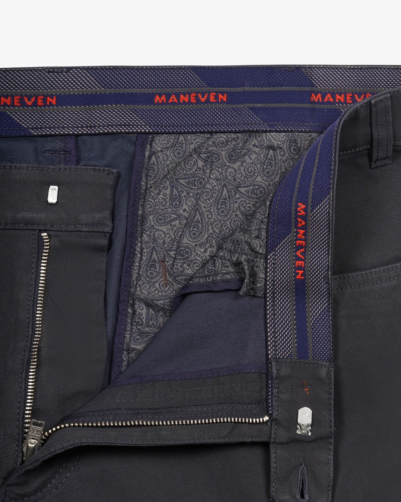 Pantalon chino grande taille bleu marine
