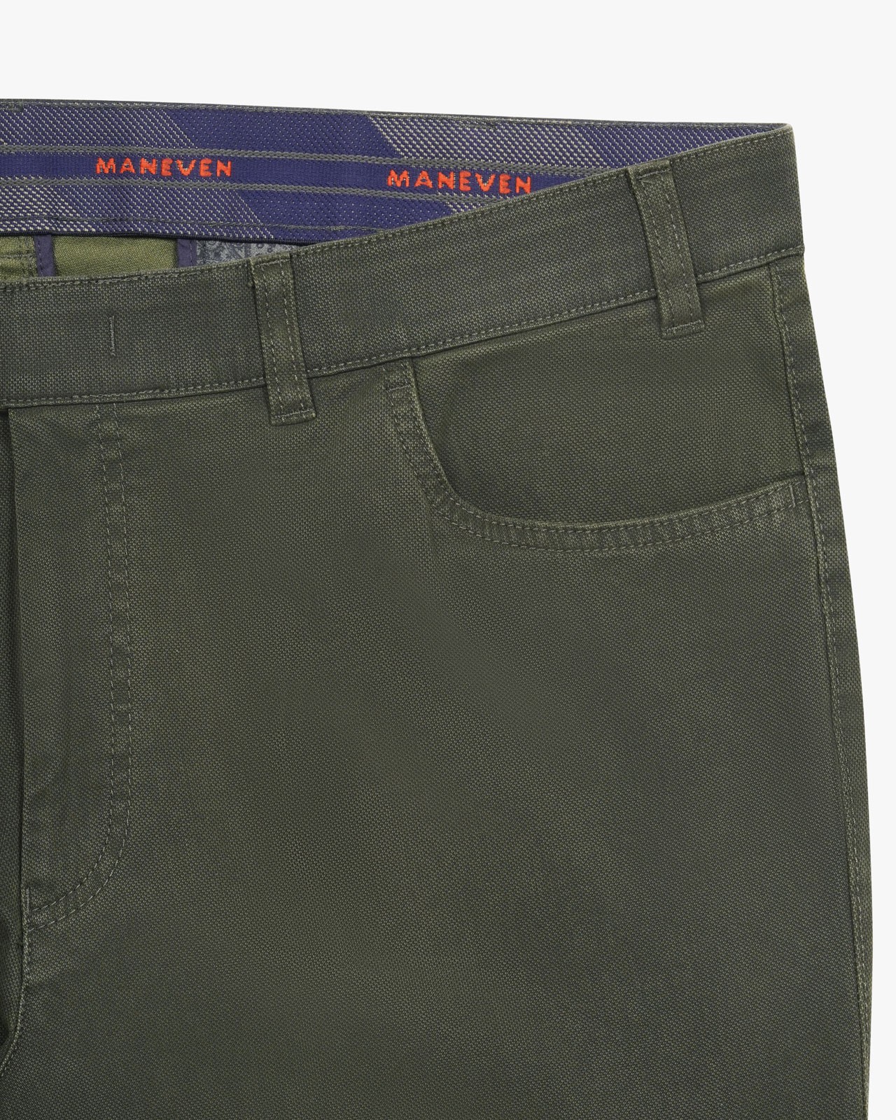 Pantalon chino grande taille vert foncé