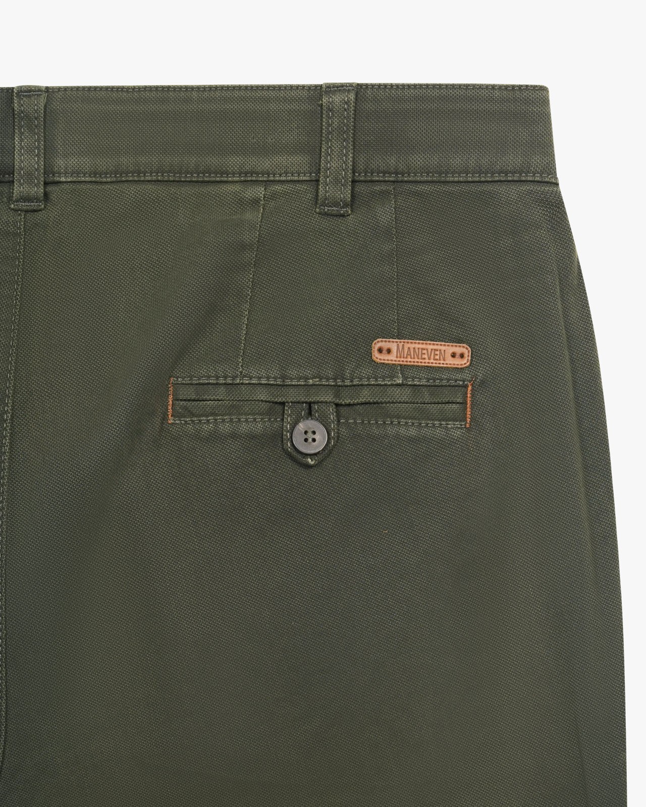 Pantalon chino grande taille vert foncé