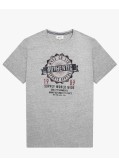 Tee-shirt imprimé grande taille gris chiné