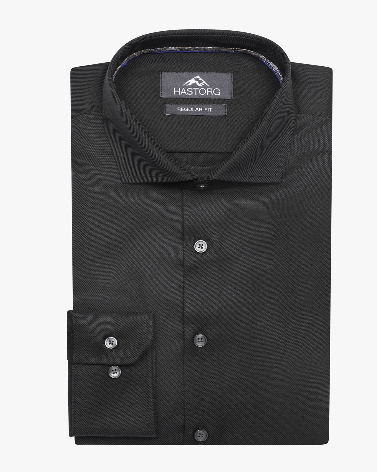 Chemise twill non iron grande taille noir