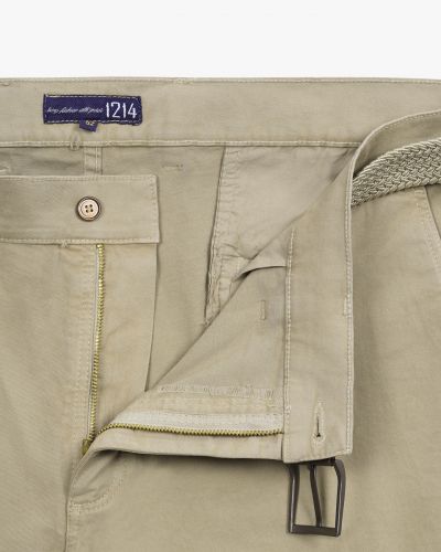 Pantalon chino avec ceinture grande taille beige clair