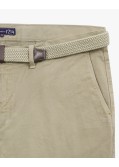 Pantalon chino avec ceinture grande taille beige clair