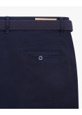 Pantalon chino avec ceinture grande taille bleu marine