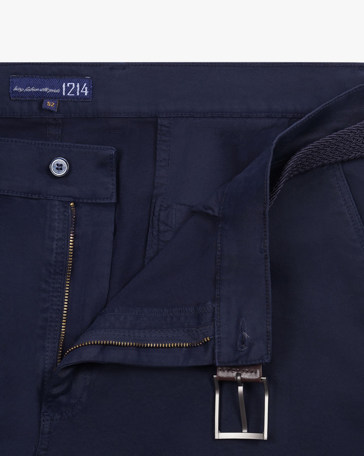 Pantalon chino avec ceinture grande taille bleu marine