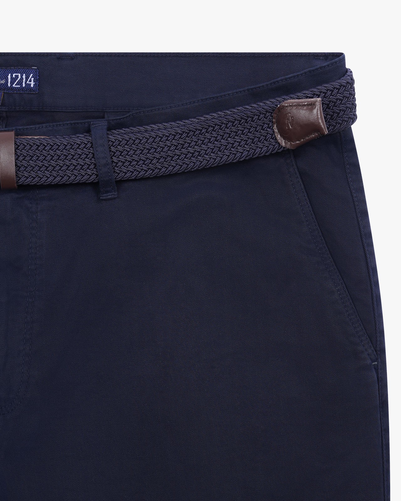 Pantalon chino avec ceinture grande taille bleu marine