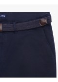 Pantalon chino avec ceinture grande taille bleu marine