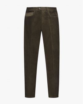 Pantalon chino en velours grande taille marron