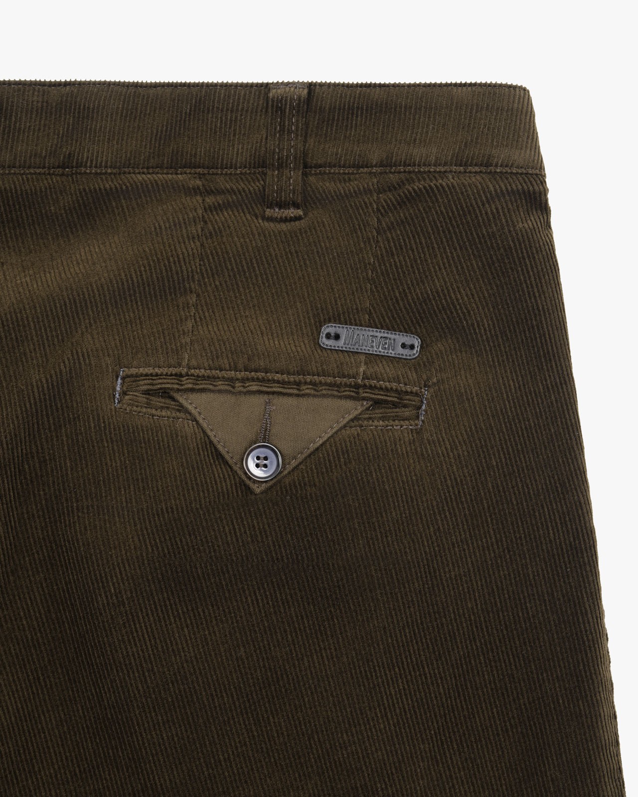 Pantalon chino en velours grande taille marron