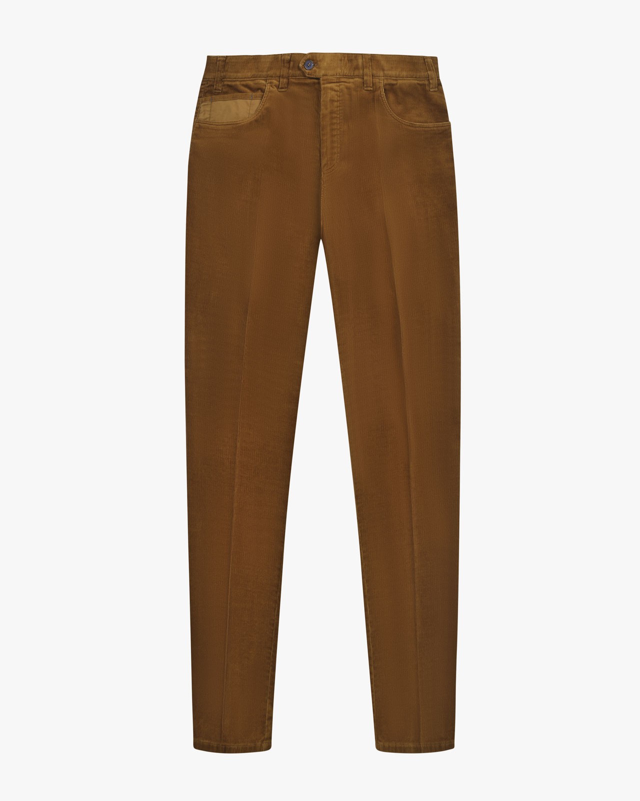 Pantalon chino en velours grande taille cognac
