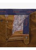 Pantalon chino en velours grande taille cognac