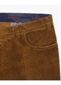 Pantalon chino en velours grande taille cognac