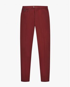 Pantalon chino twill grande taille rouge