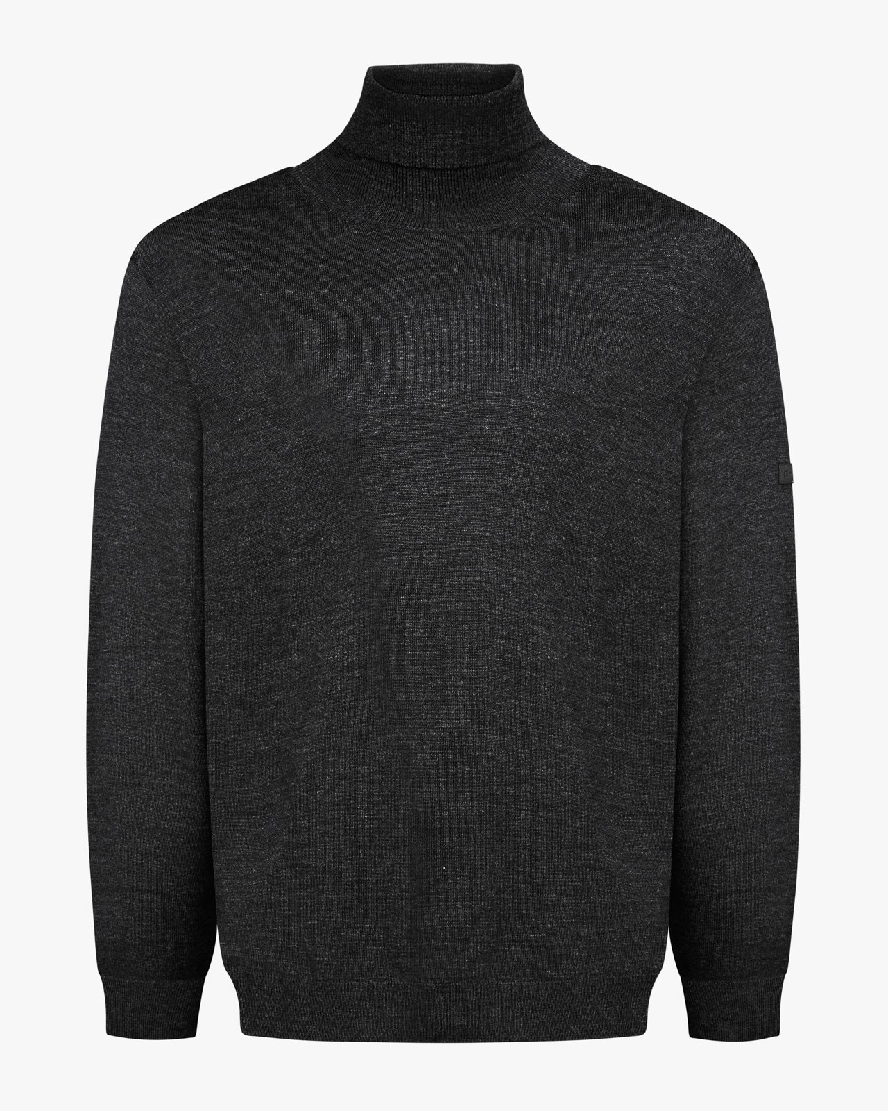 Pull col roulé grande taille mérinos anthracite