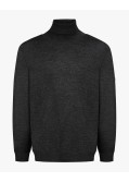 Pull col roulé grande taille mérinos anthracite