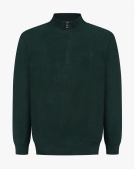 Pull col camionneur grande taille vert