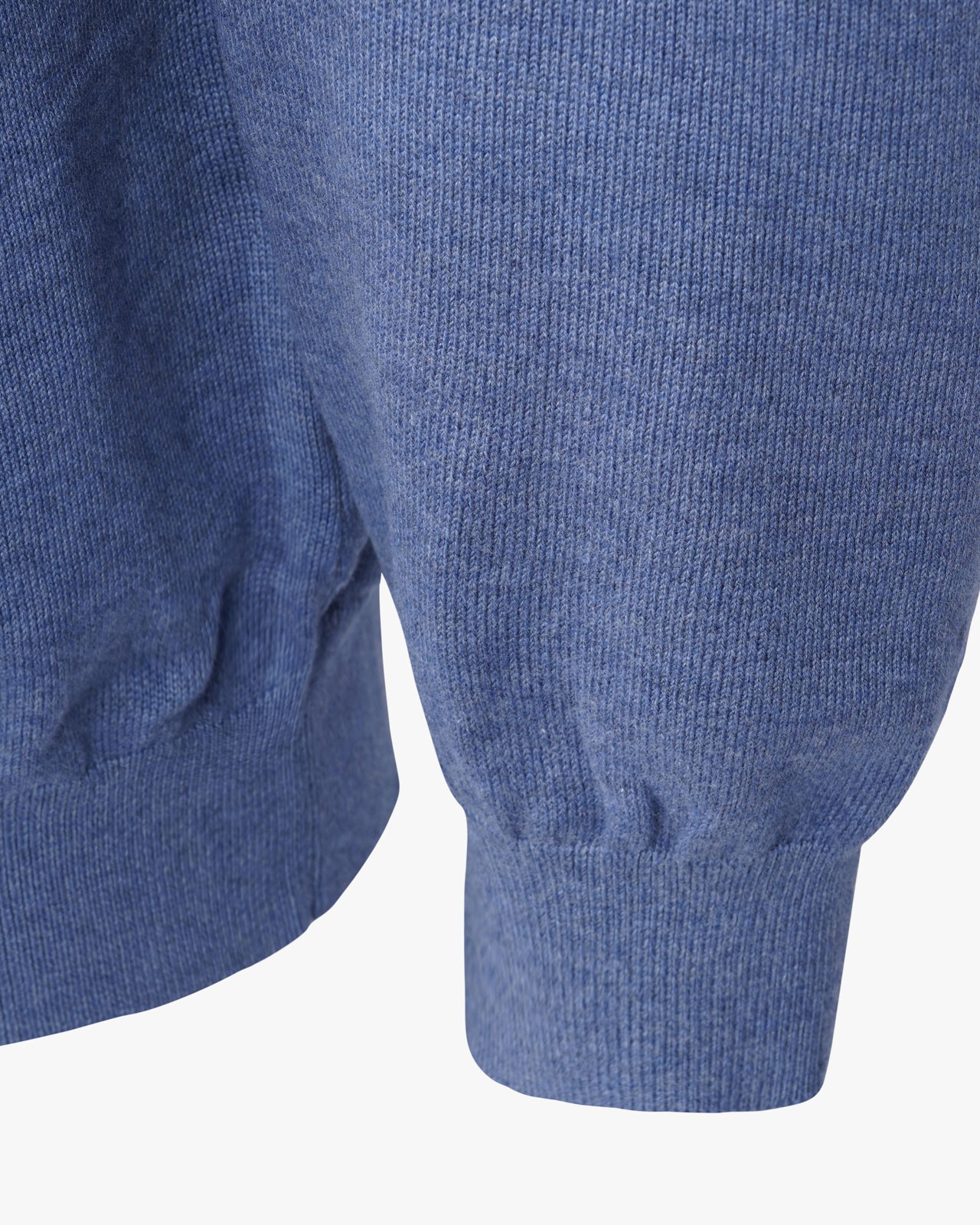 Gilet zippé pima coton grande taille bleu