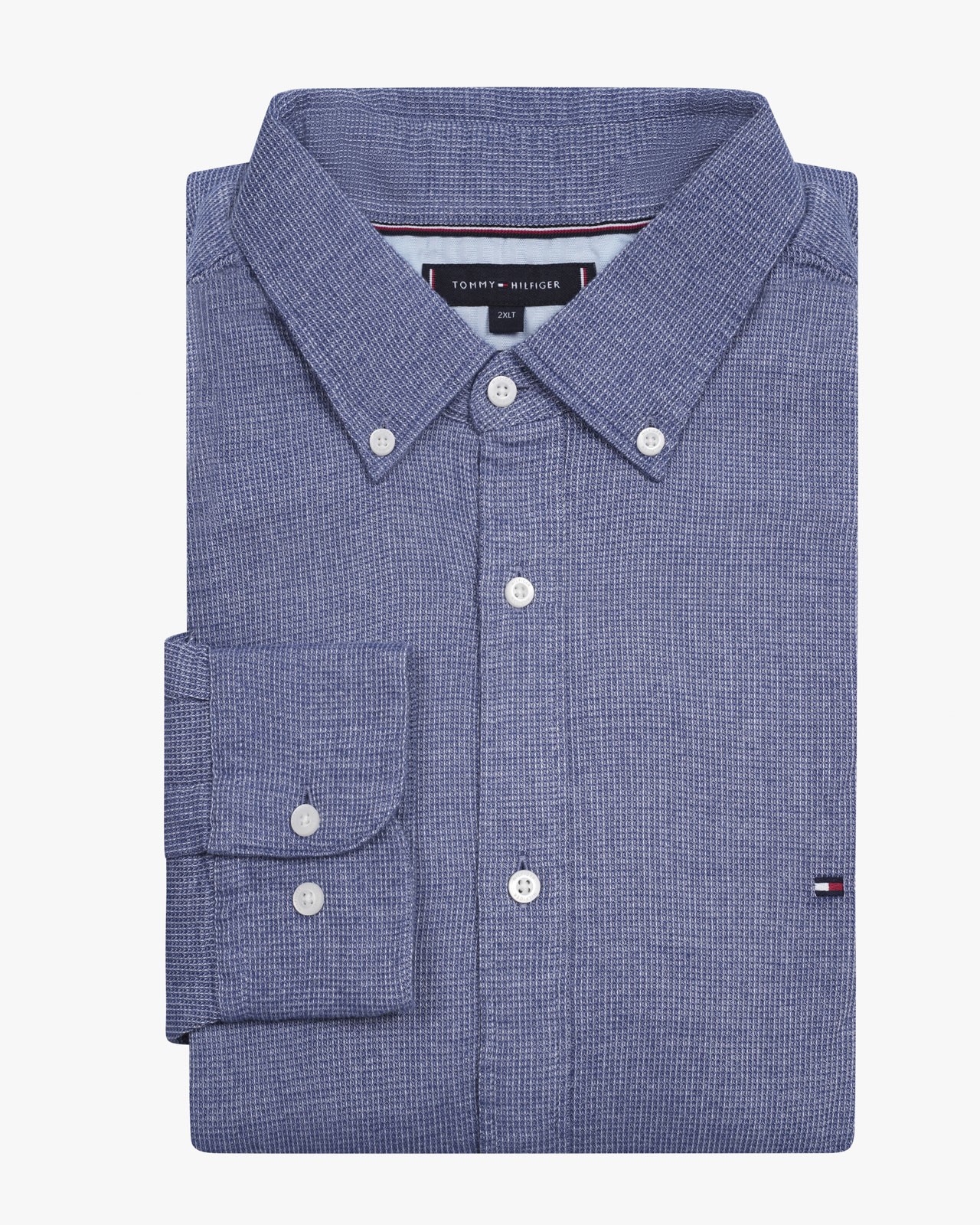 Chemise dobby grande taille bleu marine