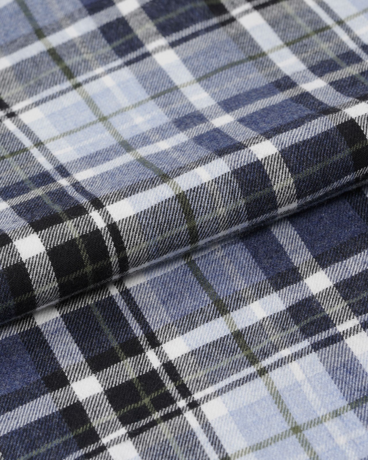 Chemise flanelle easy care à carreaux grande taille bleu