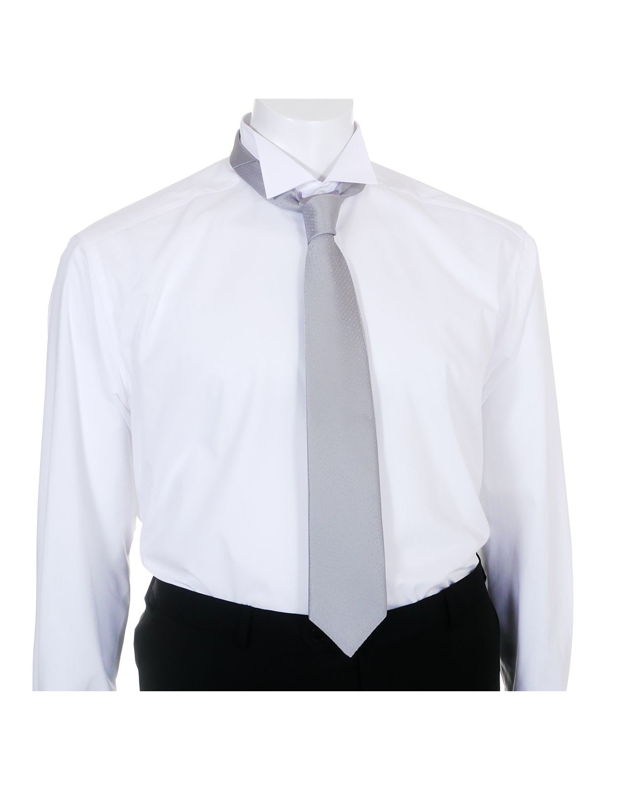 Cravate de cérémonie extra longue grise