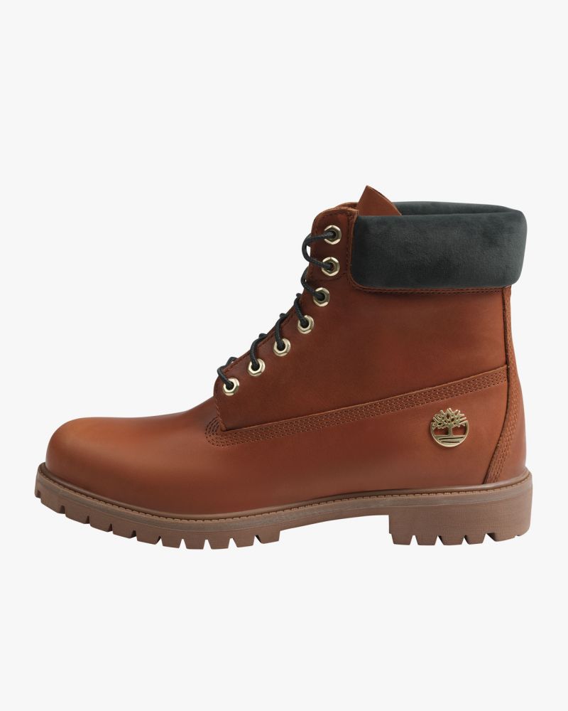 Bottines 6 inch Premium en cuir grande taille cognac