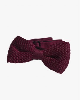 Nœud papillon 56 cm en tricot bordeaux