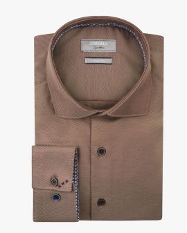 Chemise twill easy care grande taille camel