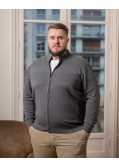 Gilet zippé grande taille gris