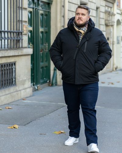 Blouson grande taille noir