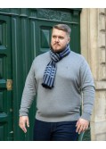 Pull col V en coton cachemire grande taille gris