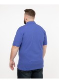 Polo piqué grande taille bleu