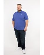 Polo piqué grande taille bleu