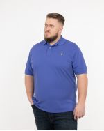 Polo piqué grande taille bleu