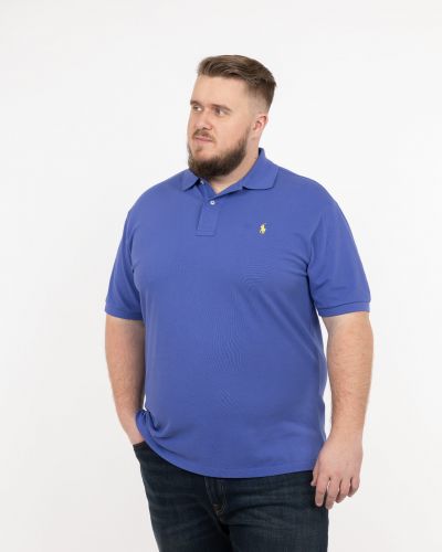 Polo piqué grande taille bleu