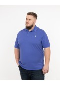 Polo piqué grande taille bleu