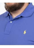 Polo piqué grande taille bleu