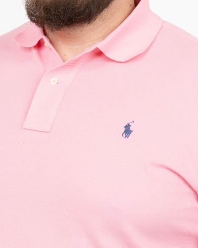 Polo piqué grande taille rose