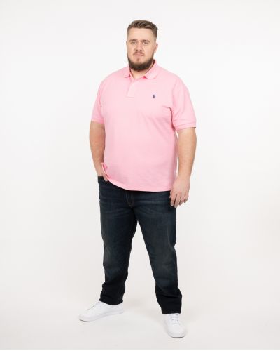 Polo piqué grande taille rose