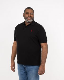 Polo piqué grande taille noir