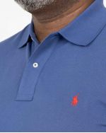 Polo piqué grande taille bleu indigo