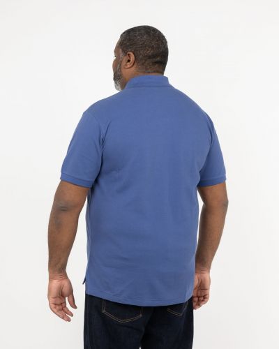 Polo piqué grande taille bleu indigo