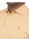 Polo interlock grande taille camel