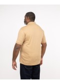 Polo interlock grande taille camel