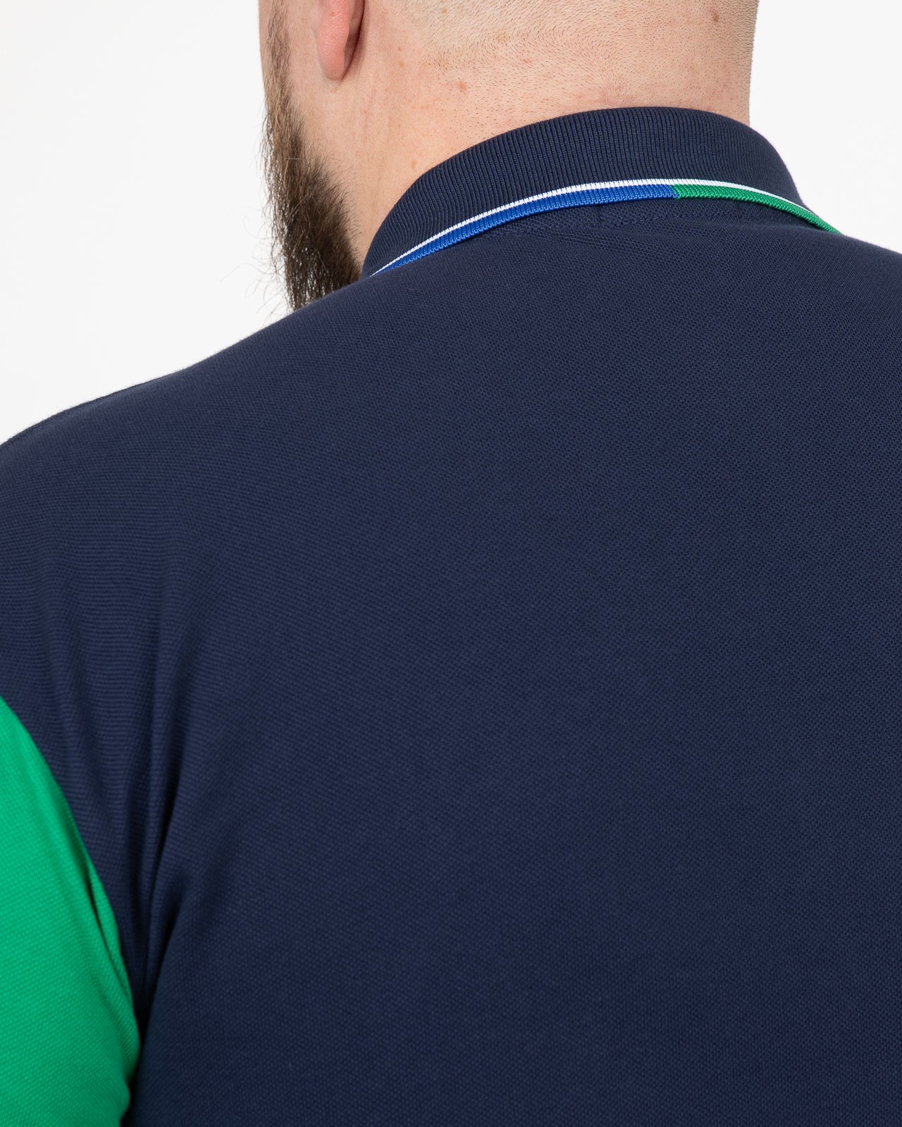 Polo piqué multicolore grande taille bleu marine