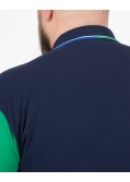 Polo piqué multicolore grande taille bleu marine