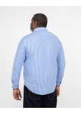 Chemise à rayures grande taille bleu indigo