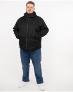 Parka déperlante grande taille noir