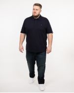 Polo grande taille bleu marine